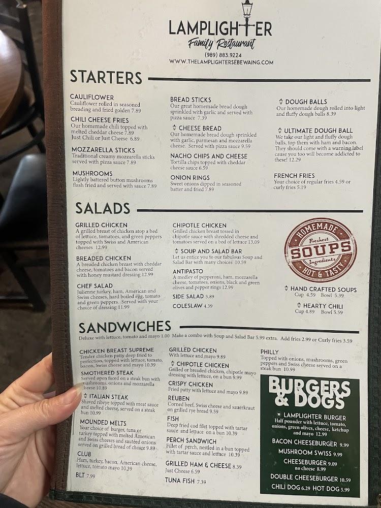 The Lamplighter Menu image 3