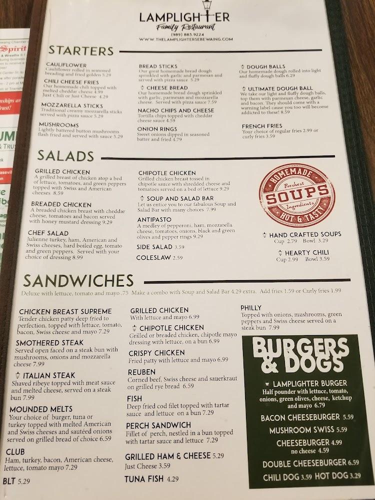 The Lamplighter Menu image 4